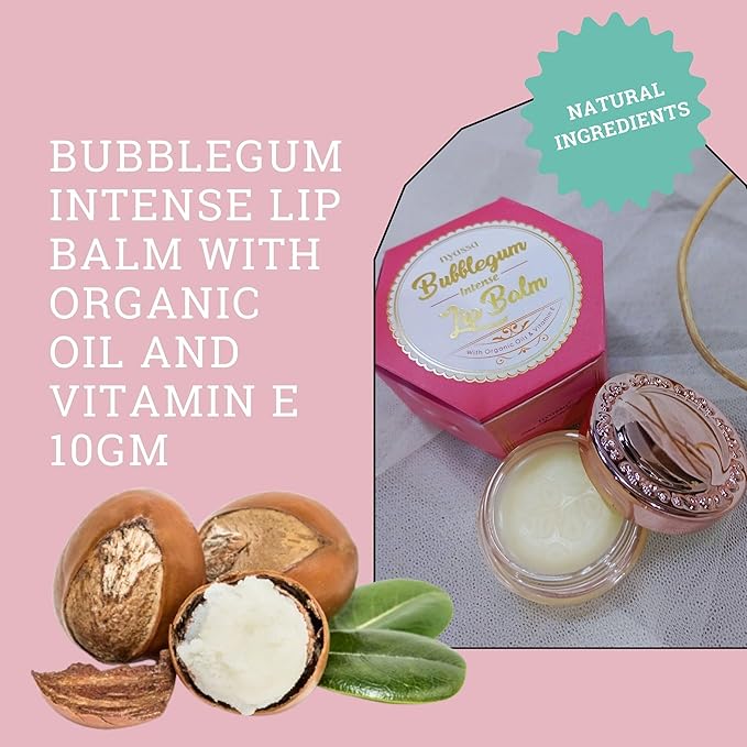 Nyassa Bubblegum Intense Lip Balm With Shea Butter & Organic Sweet Almond Oil - 6 Gms