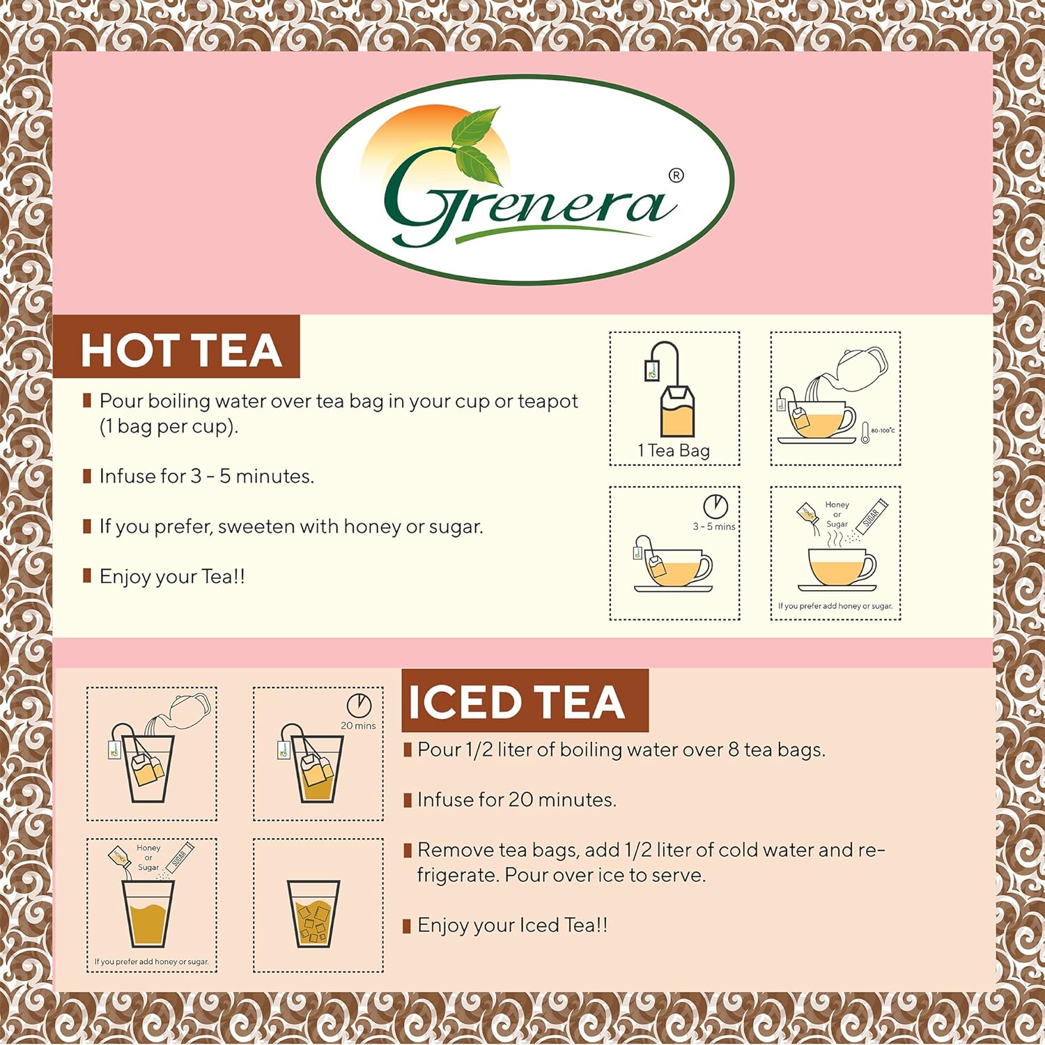 Grenera Hibiscus Tea - 25 Bags (Pack of 2)