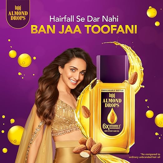 Bajaj Almond Drops Hair Oil Enriched with 6X Vitamin E - 190 ml