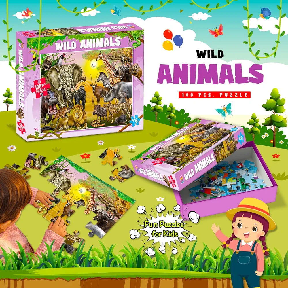 Hello Friend Wild Animal Jigsaw Puzzle for Adults & Kids Above 9 Years Fun & Challenging Puzzle Games for Stress Relief Focus and Memory
