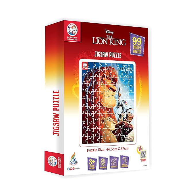Ratna's 99 Pieces Disney & Marvel Series Jigsaw Puzzle for Kids | Puzzle | Lion King