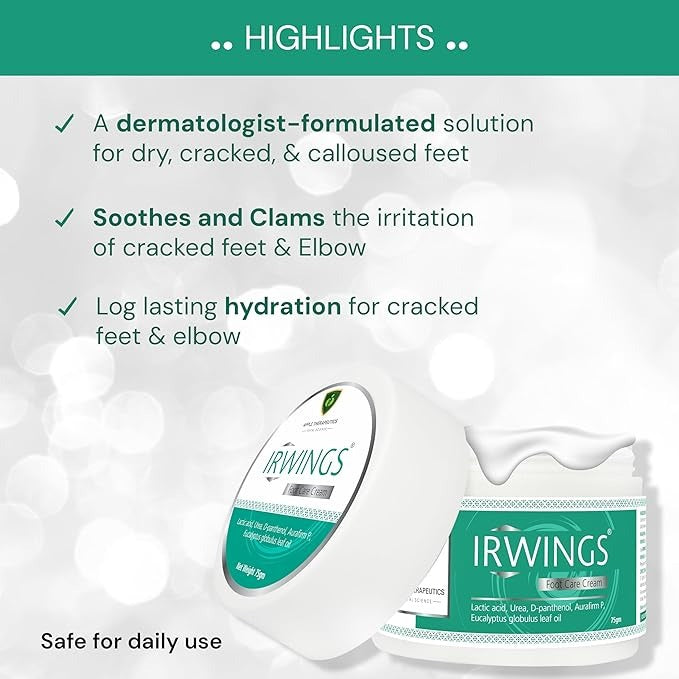 Apple Therapeutics IRWINGS Foot Care Cream - 75 gms