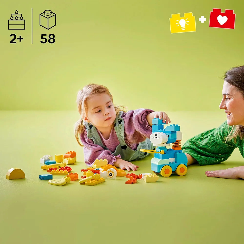 Lego Duplo Town 3in1 Animals on Wheels Building Toy for Imaginative Play 10448 Building Blocks Toys for 2+ Gift for Boys and Girls