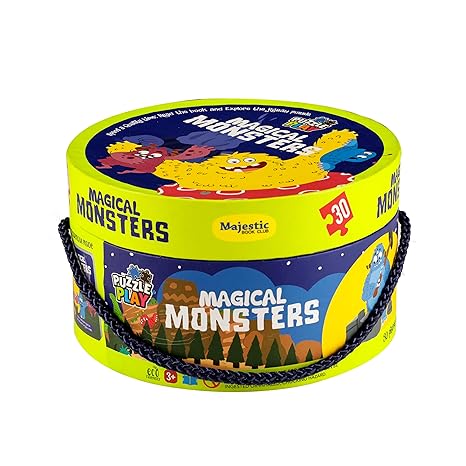 The Book Tree Magical Monsters Puzzle Box for Kids I 30 Jigsaw Puzzle Pieces & 1 Storybook I Fun Toy