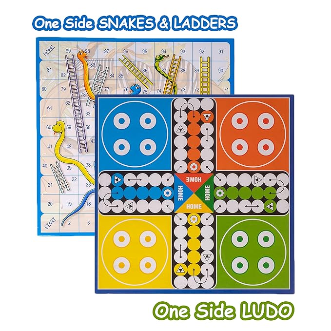 Ratna's Traditional Board Games for All Ages A Perfect Companion for Hours of Fun & Entertainment | Snakes & Ladders With Ludo