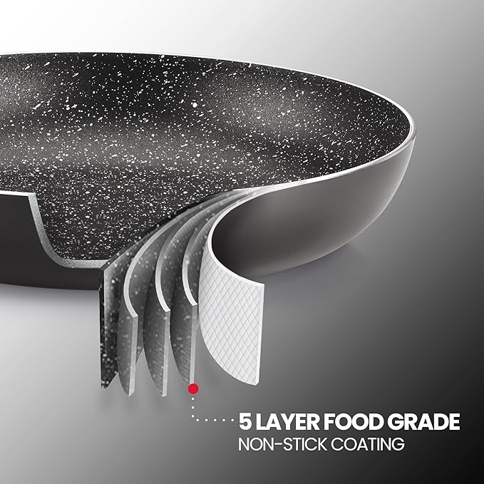 Milton Pro Cook Granito Fry Pan, 20 Cm Frying Pan - 515 gms