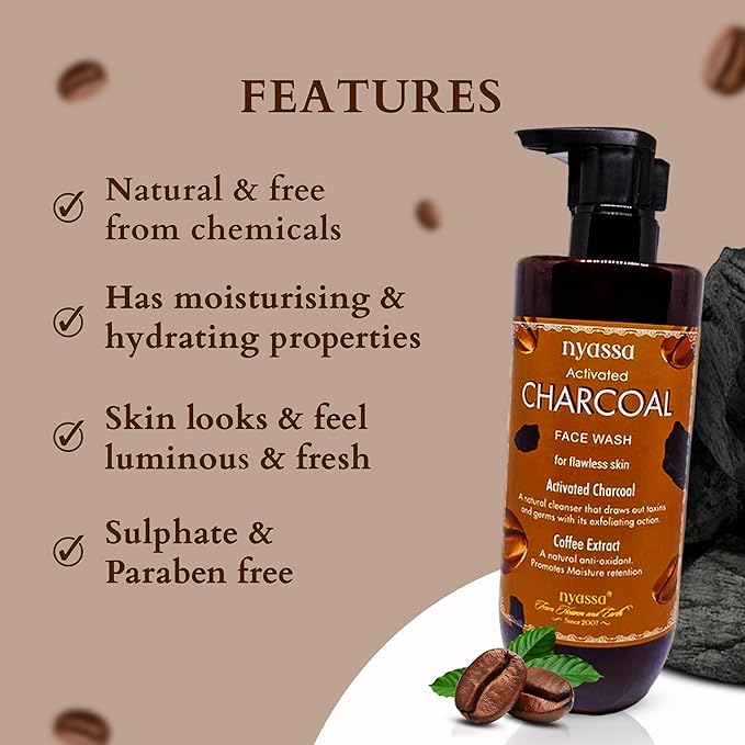 Nyassa Activated Charcoal Face Wash - 210 Ml