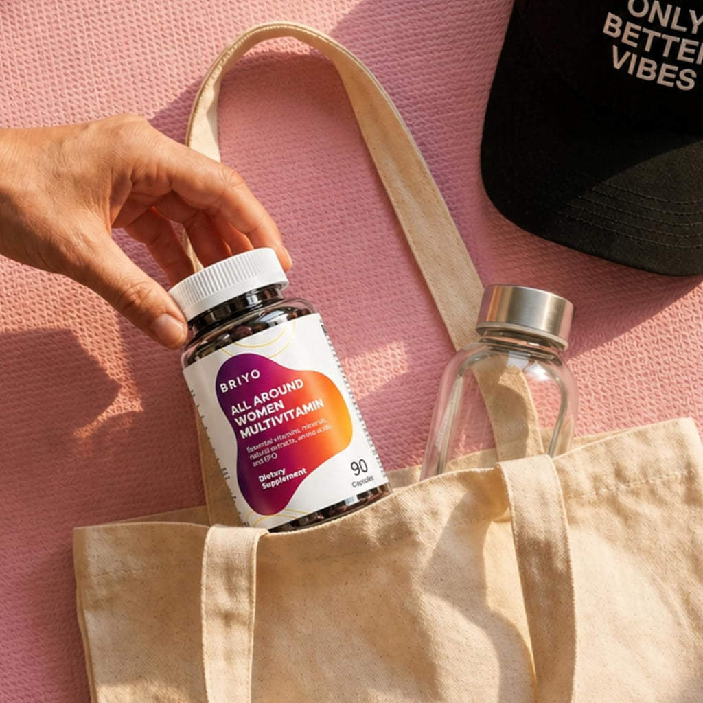 Briyo Womenâ€™s Multivitamin All Around Women Multivitamin- 38 nutrients in 1 conveniently sized capsule (Vitamins, Minerals, Natural extracts, Amino acids & more) Overall Health and Immune Support