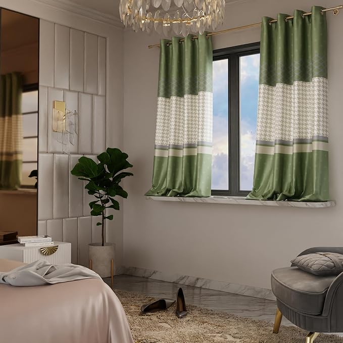 Stoa Paris Curtain for Home, Single pc Patterned Curtain for Window Colour Majestic Meadow