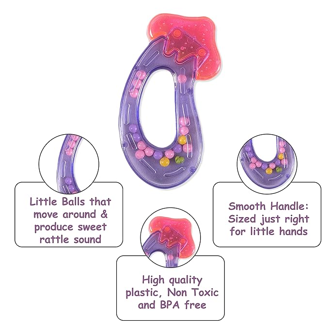 Ratna's Colourful Rattle Set for Toddlers | Perfect Rattle Sets for Little Hands | Little Baby Rattle Set 3 Pieces