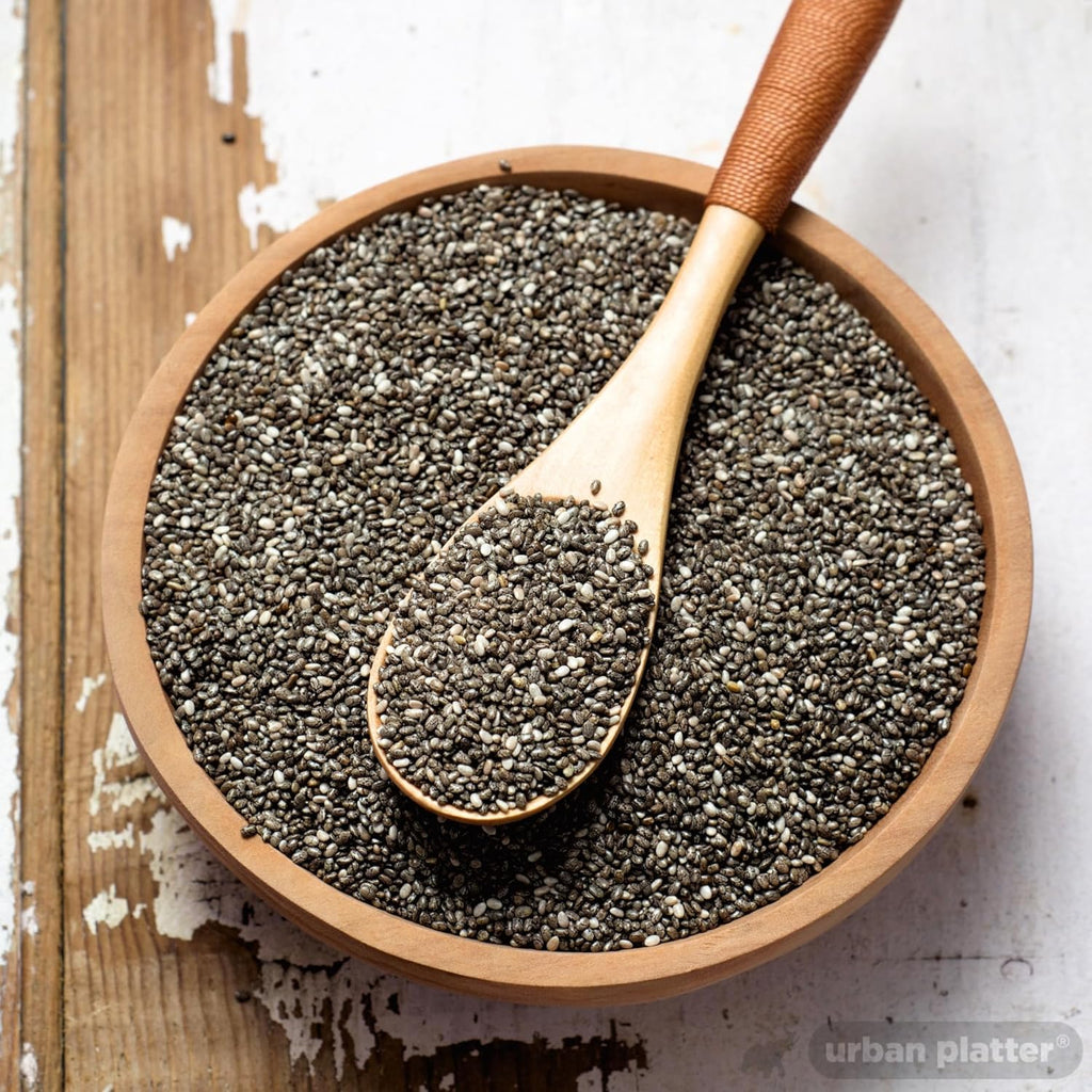 Urban Platter Black Chia Seeds, 200g (Rich in Omega-3, Fibre & Protein | Superfood)