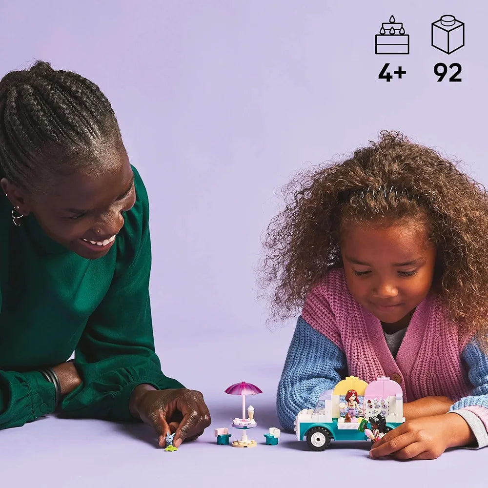 Lego Friends Heartlake City Ice Cream Truck Pretend-Play Building Kit 42644 Building Blocks Toys for 4+ Gift for Boys and Girls