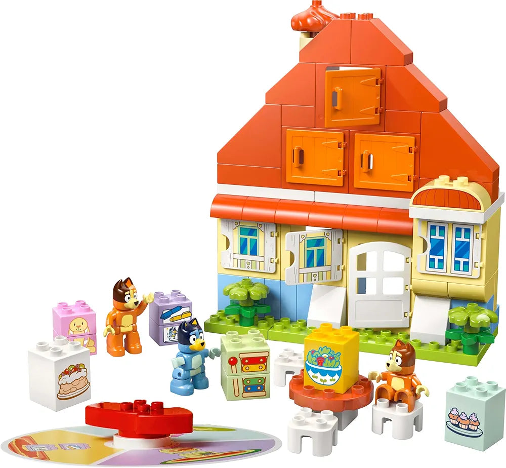 LEGO Duplo Bluey: Bluey’s Family House with Memory Game Interactive Toy 10459 Building Toy for 3+ Age Boys and Girls