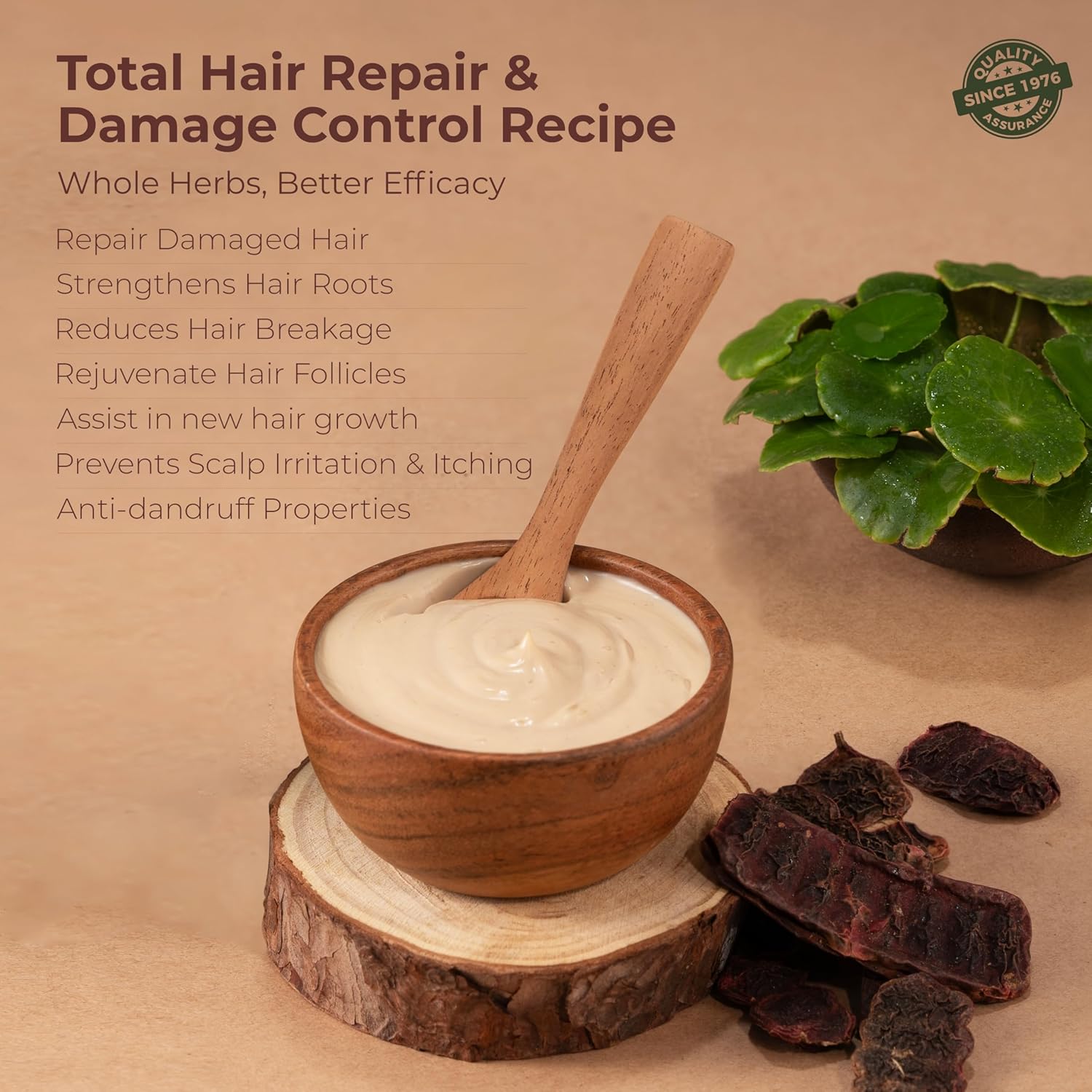 Indus Valley Bio Organic Hair Growth Mask with Hibiscus, Rosemary & Fenugreek Seeds, Ready-to-Apply 150g