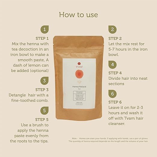 TVAM Henna Hair Color Pure Henna Hair Color - 100 gms