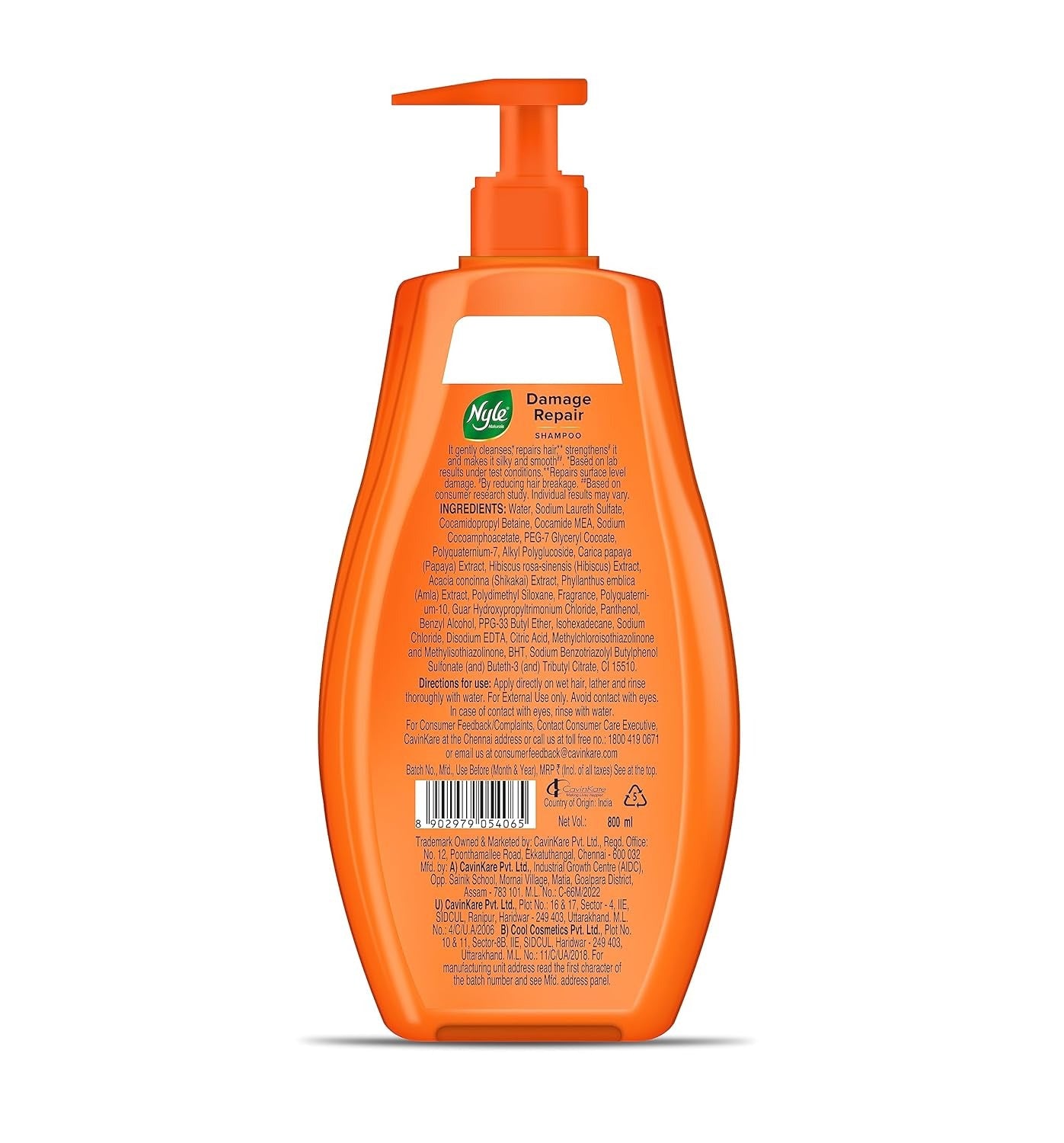 Nyle Naturals Damage Repair Shampoo - 800 ml