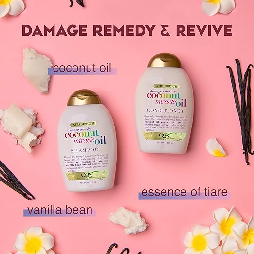 Ogx Extra Strength Damage Remedy Coconut Miracle Oil Conditioner - 385 ml