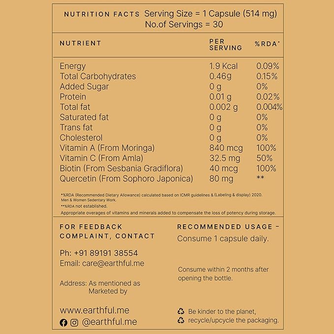 Earthful Hair Growth - 30 tabs