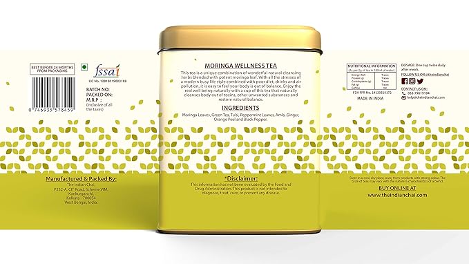 The Indian Chai - Moringa Wellness Tea - 100 gms
