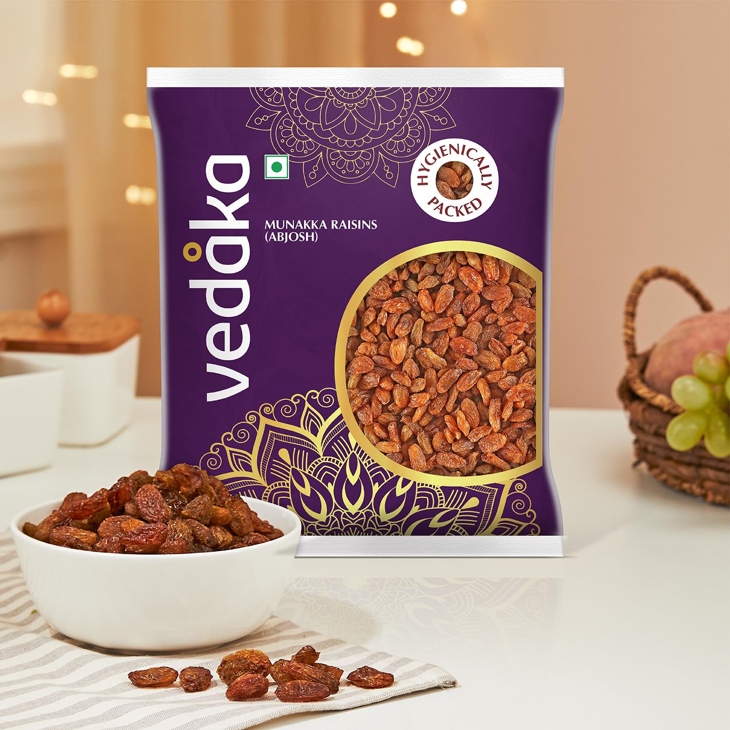 Vedaka Munakka Raisins (Abjosh) | 500 g | Naturally Sweet | Rich Authentic Flavour | Perfect Travel Snack