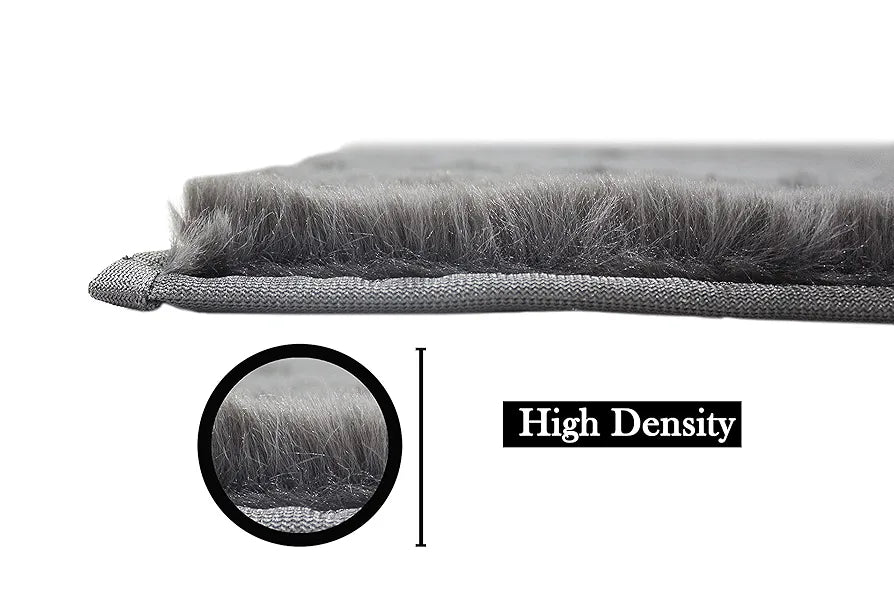 Luxe Home International Ruffle Bath Mat 40X60 Cm Colour Grey