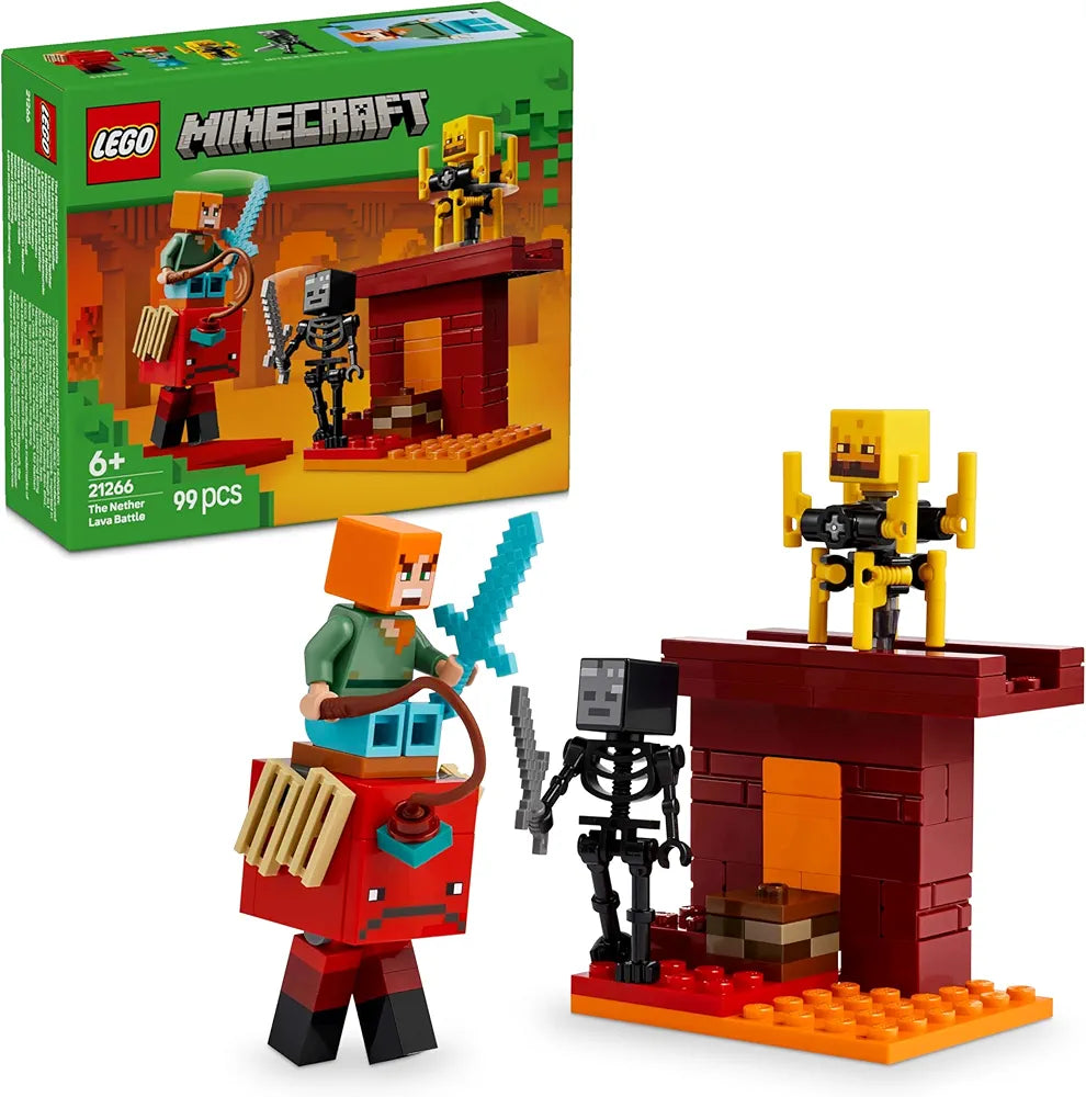 Lego Minecraft The Nether Lava Battle Gamer Toy for Kids 21266 Building Blocks Toys for 6+ Gift for Boys and Girls