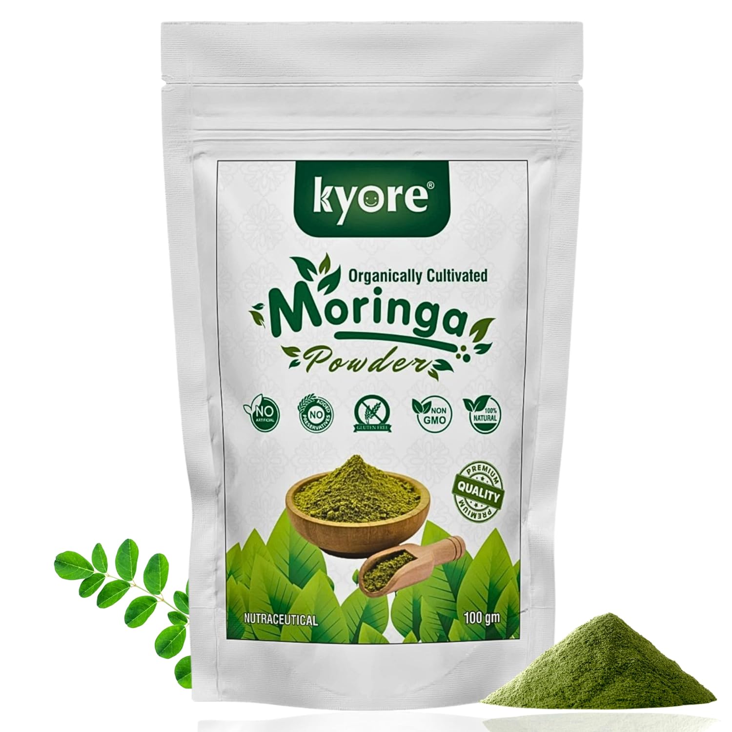 Nutritions Moringa Powder for Weight Loss - 100 Gm | Drumstick Leaf Powder | Natural Multi-vitamin | Anti-Oxidant | Good for Hair & Skin | Pack of 1