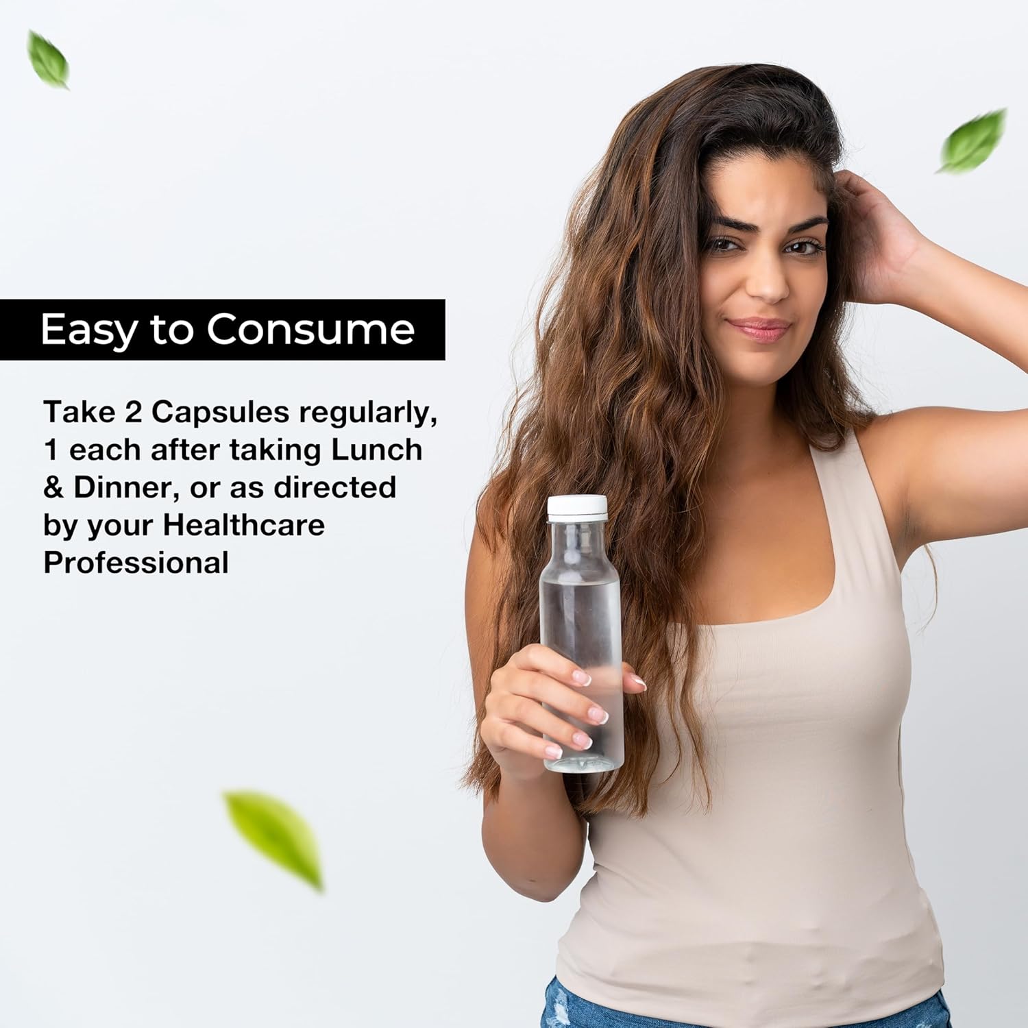 HEALTH VEDA ORGANICS PRIVATE LIMITED Advance Hair Vitamin with DHT Blocker & Biotin | For Better Hair Growth & Hair Fall Control | Stimulates Hair follicles | For Men & Women - 60 Veg Capsules