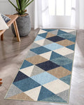 Ishro Home Velvet Premium Modern Runner Rug For Bedroom, Kitchen Colour Crystals