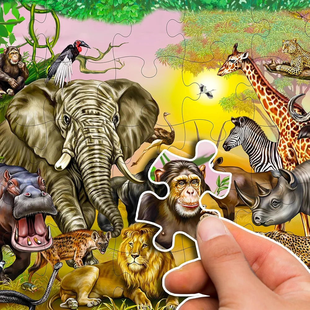 Hello Friend Wild Animal Jigsaw Puzzle for Adults & Kids Above 9 Years Fun & Challenging Puzzle Games for Stress Relief Focus and Memory