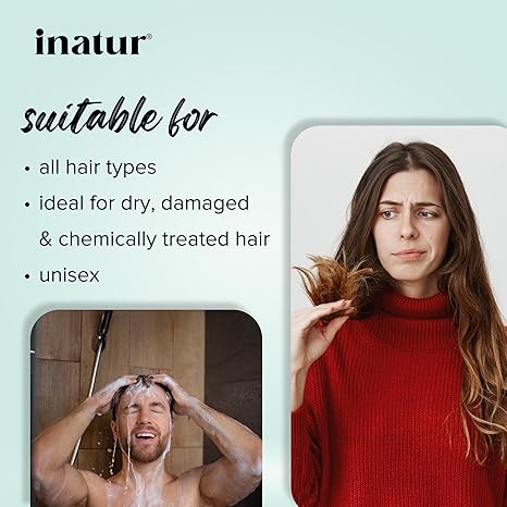 Inatur Keratin Shampoo Hair Strengthening Frizz Control - 350 ml