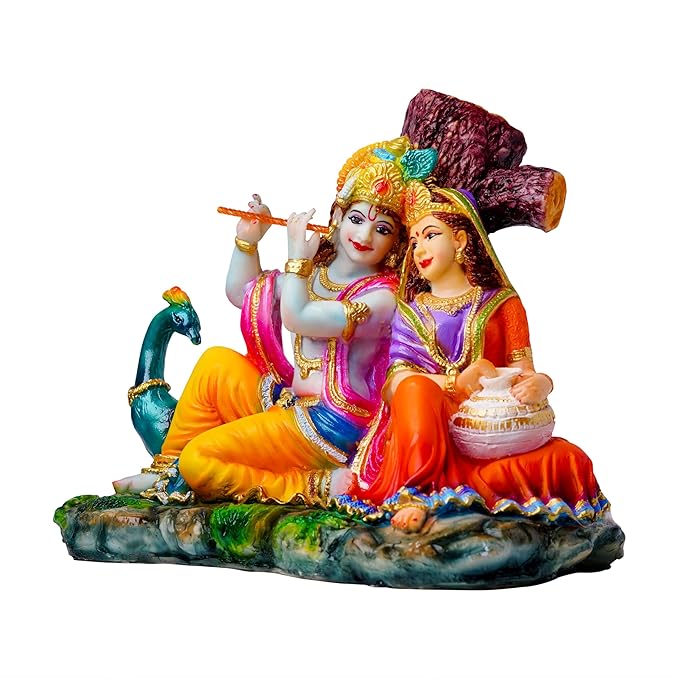Newven Radhakrishnan Murti Radha Krishna Idol Showpiece Hindu God Statue Gifts Decorative