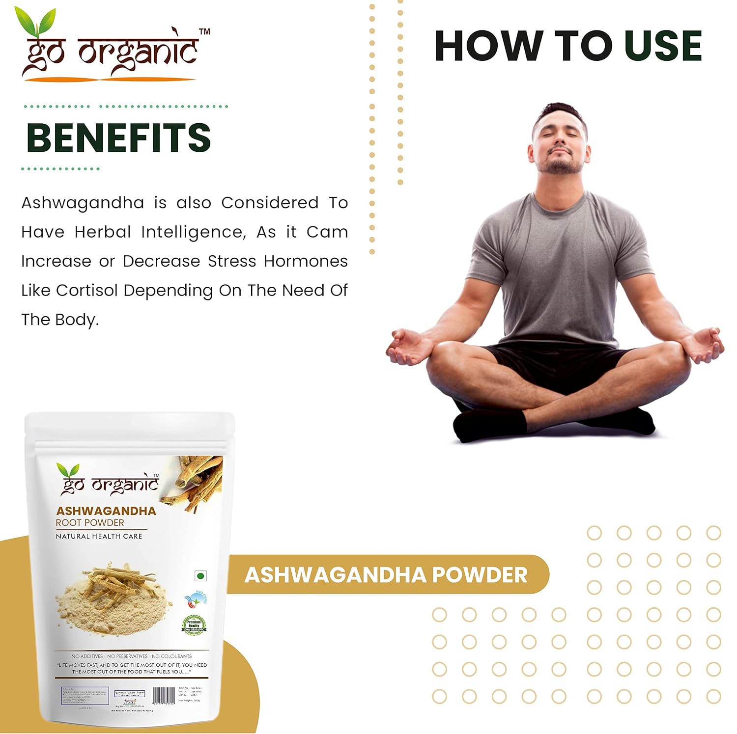 Go Organic Ashwagandha Root Powder 250g