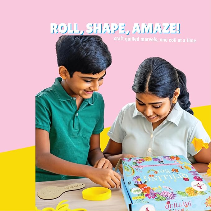 Kalakaram Diy Quilling Set | Creating Multiple Quilling Art Pieces Using Techniques Like Sheer Rolling | Diy Craft Kit for Kids