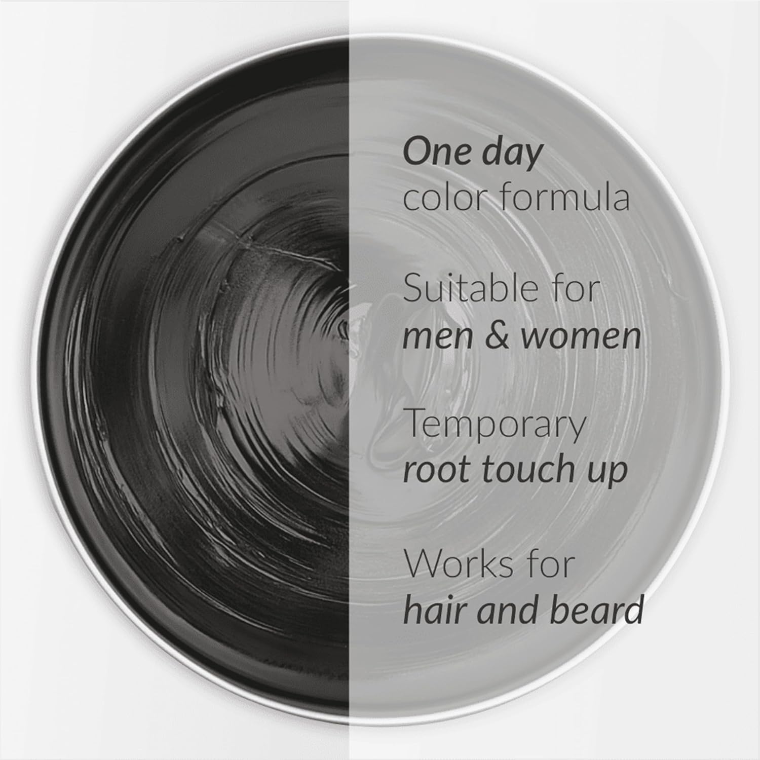 Beauty Garage Gear Up Hair & Beard Black Color Wax | Instant Jet Black Tint Flexible Hold with Nourishing Oils, 100g