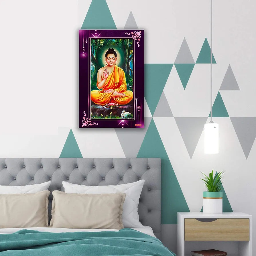 Rangoli MDF Wall Stick Decorative Panel 12x18 Wall Art P-1 Design-17