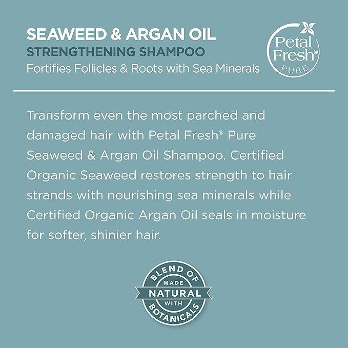 Petal Fresh Pure Strengthening Seaweed & Argan Oil Shampoo - 355 m