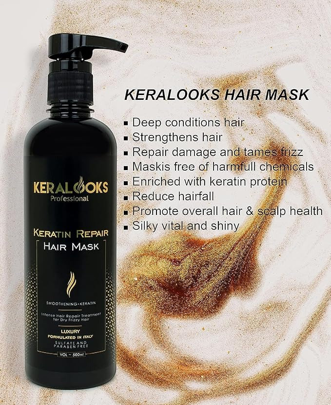 Keralooks Professional Smoothing Plus Keratin Hair Mask Damaged Hair - 500 ml