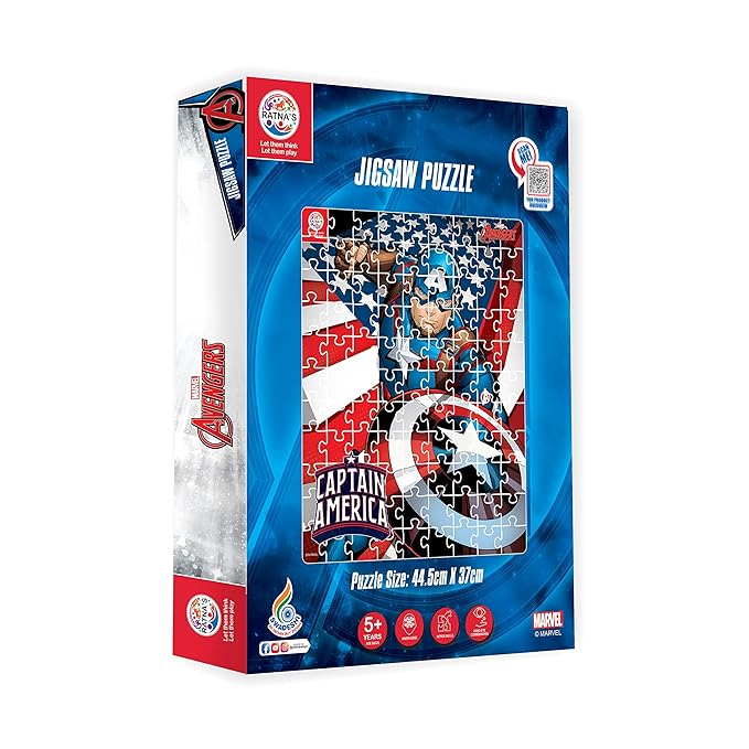 Ratna's 99 Pieces Jigsaw Puzzle for Kids Puzzle | Captain America