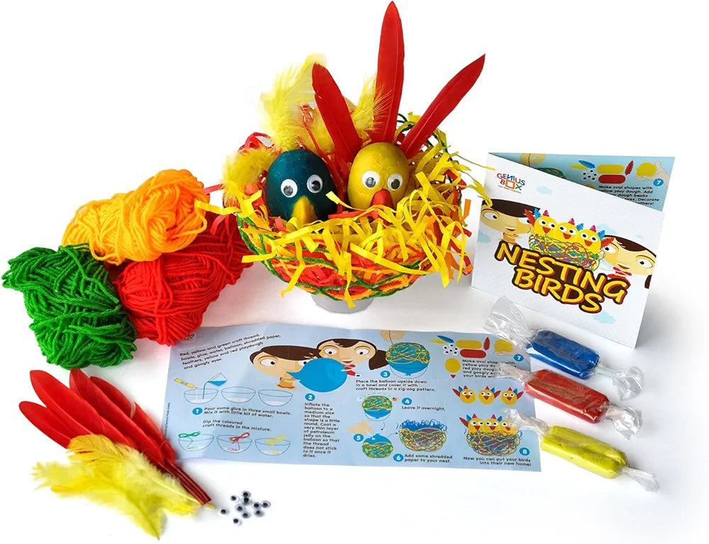 Genius Box Educational Toy for 3 Years and Up: Feathered Friends DIY, Activity Kit, Learning Kit, Educational Kit, STEM Toy