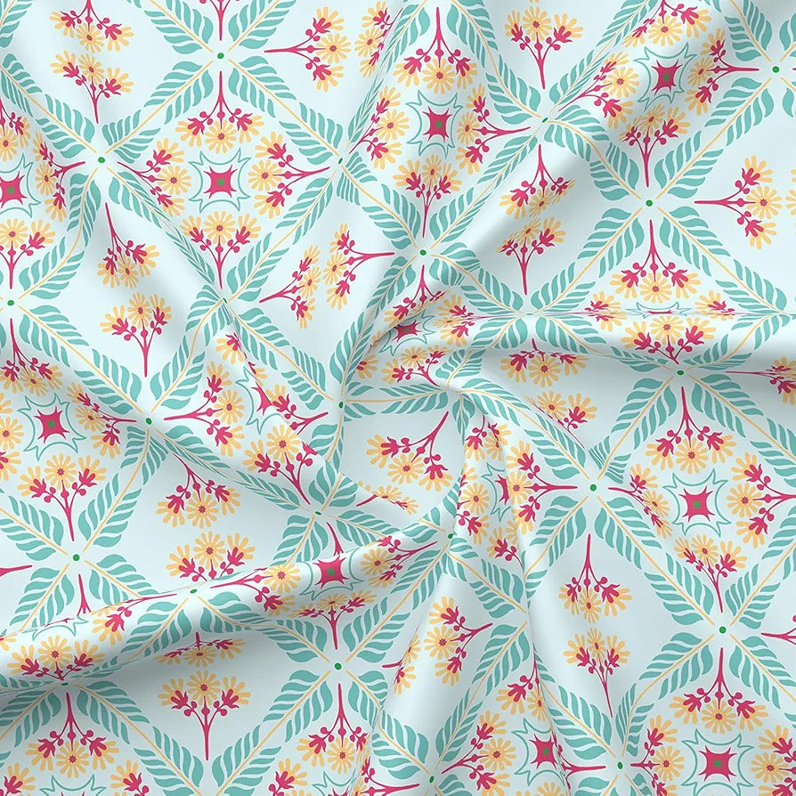 Layers Be Bold Cotton Bedsheet Set for All Seasons Lightweight 140 TC Queen Size Sheen Green Color