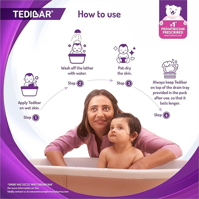 Torrent pharma Tedibar Baby Bathing Bar, Spoo Baby Shampoo And B4 Nappi Cream Diaper Rash Cream Combo