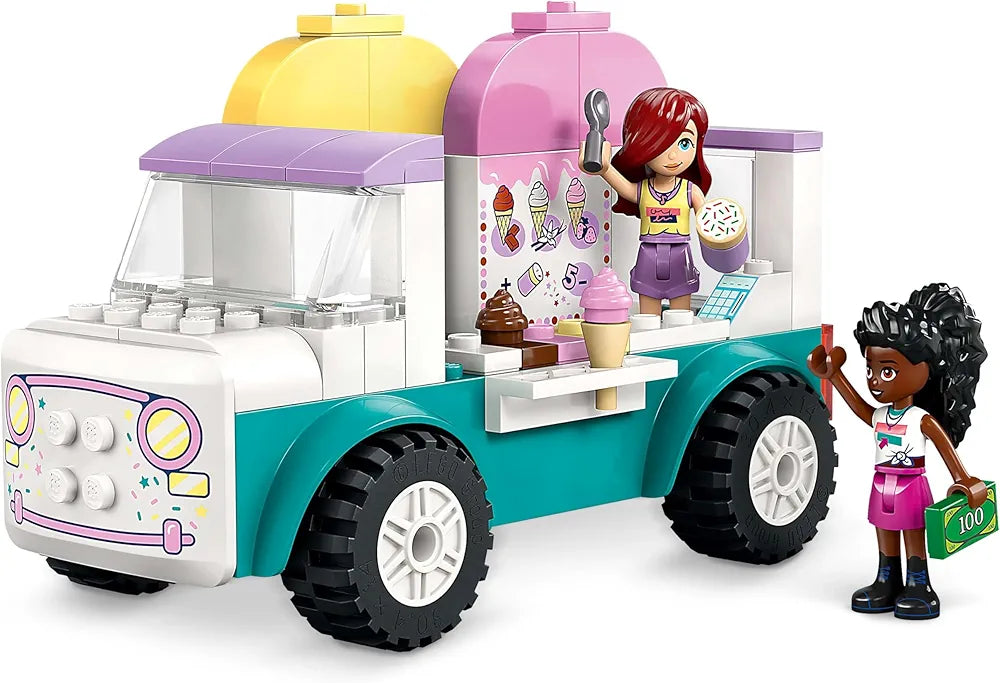 Lego Friends Heartlake City Ice Cream Truck Pretend-Play Building Kit 42644 Building Blocks Toys for 4+ Gift for Boys and Girls