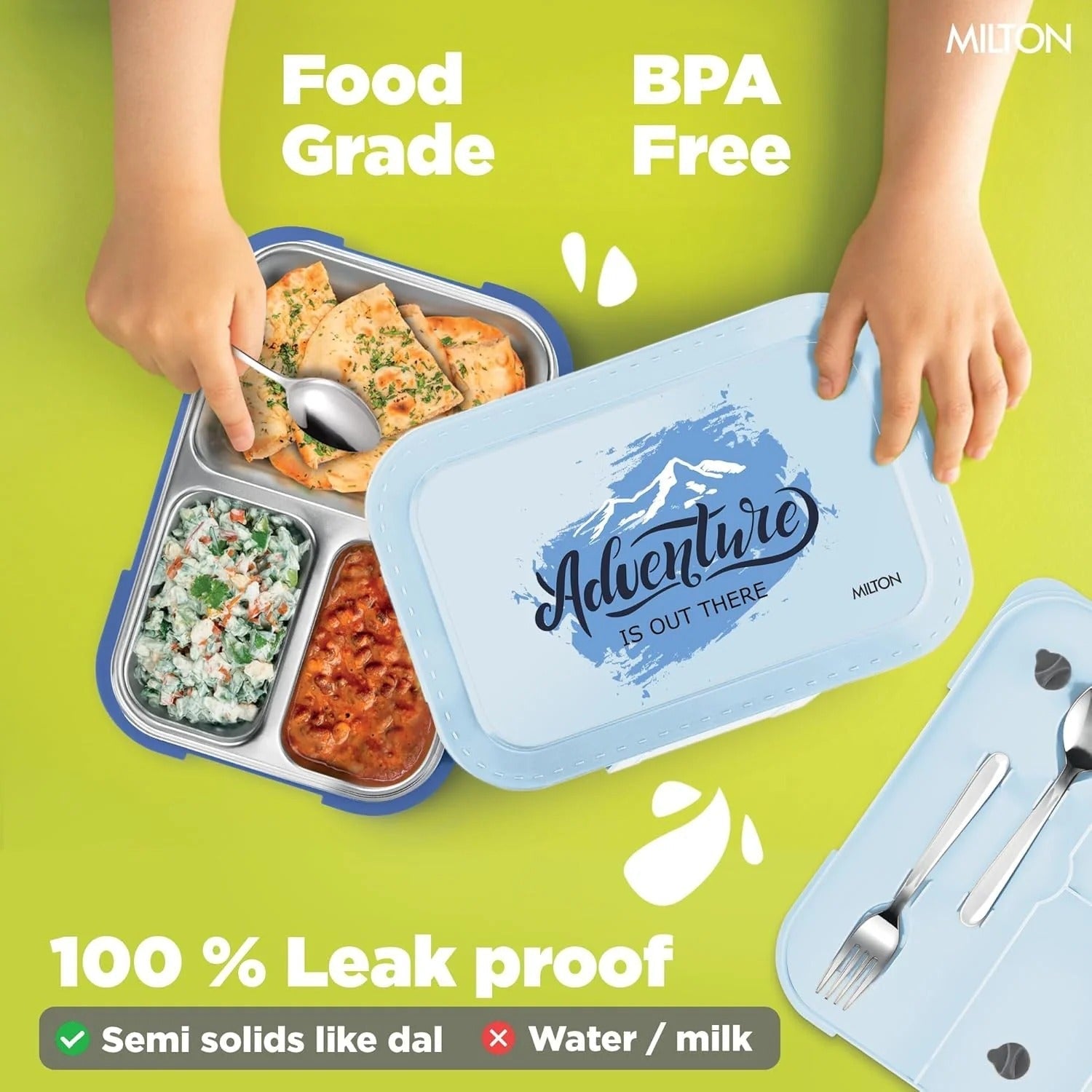 Milton Bravo 3 Steel Thermoware Lunchbox