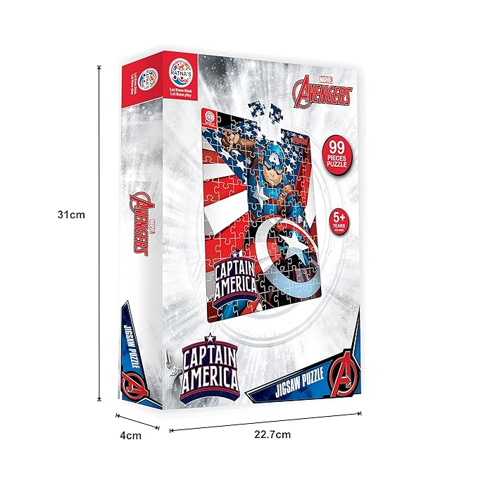 Ratna's 99 Pieces Jigsaw Puzzle for Kids Puzzle | Captain America