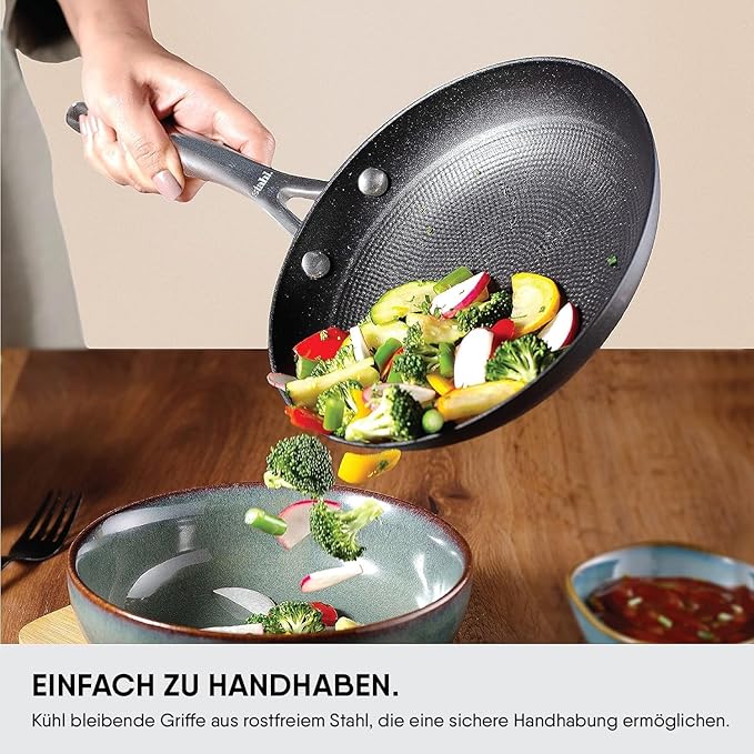 Stahl Blacksmith Hybrid Enamelled Cast Iron Frying Pan, Rust Proof Fry Pan 0.8 L, 20 cm - 880 gms