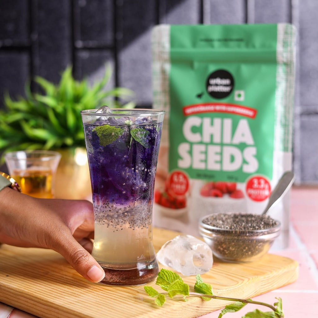 Urban Platter Black Chia Seeds, 200g (Rich in Omega-3, Fibre & Protein | Superfood)