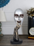 Zart Presents New Lady Face Silver Showpiece Perfect for Living Room