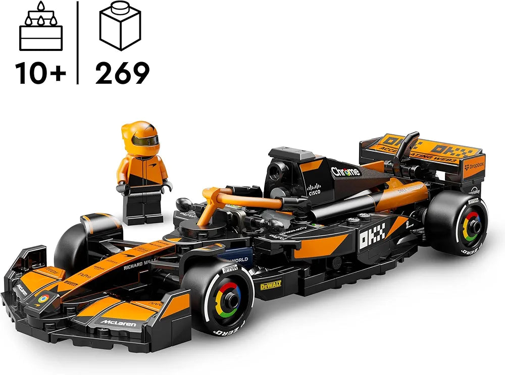 Lego Speed Champions McLaren F1 Team MCL38 Race Car Vehicle Set 77251 Building Blocks Toys for 10+ Gift for Boys and Girls