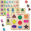 Lefan Wooden Learning Educational Board for Kids, Puzzle Toys for 2 Years Old Boys & Girls